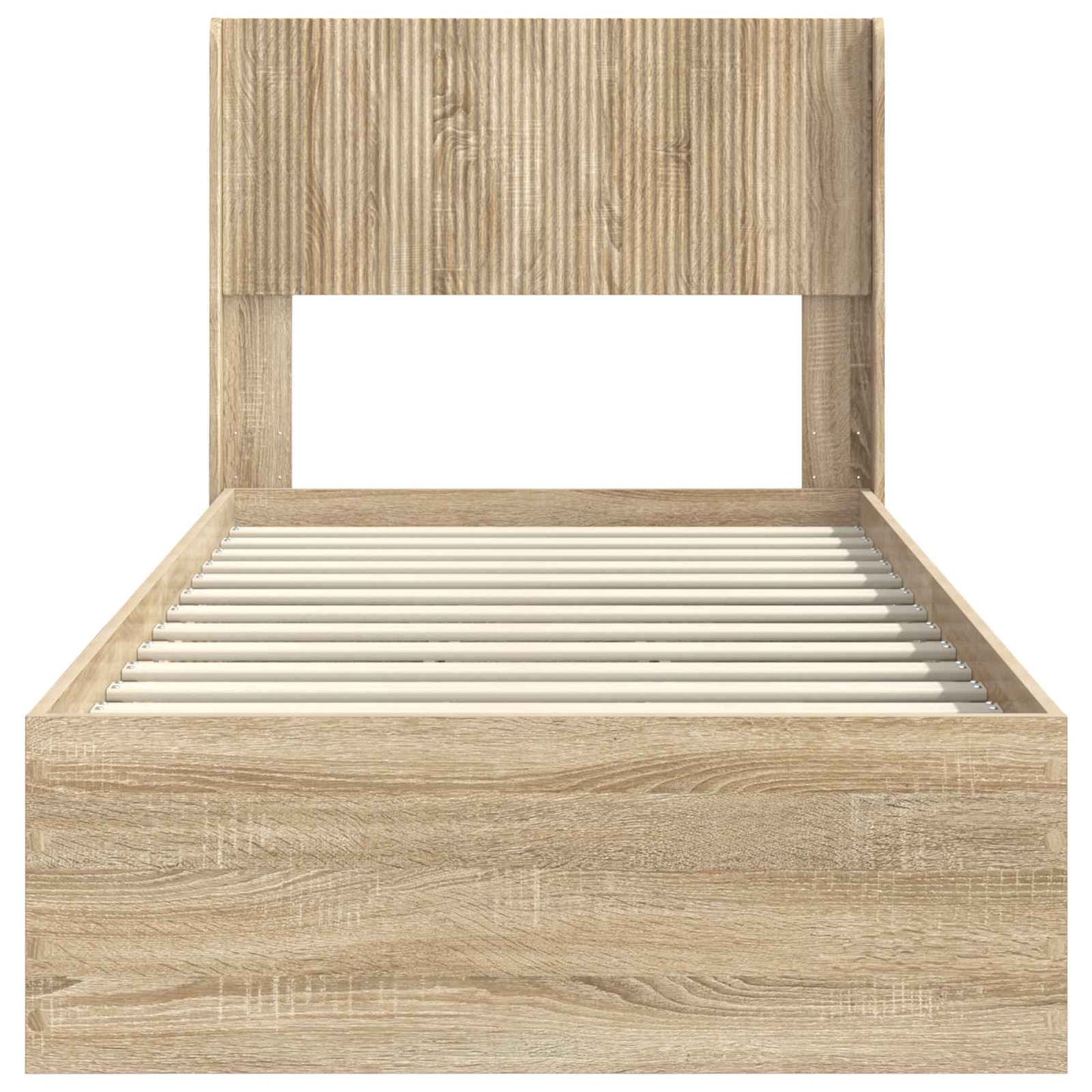 Bed Frame with Storage and Headboard Sonoma Oak 100 x 200 cm