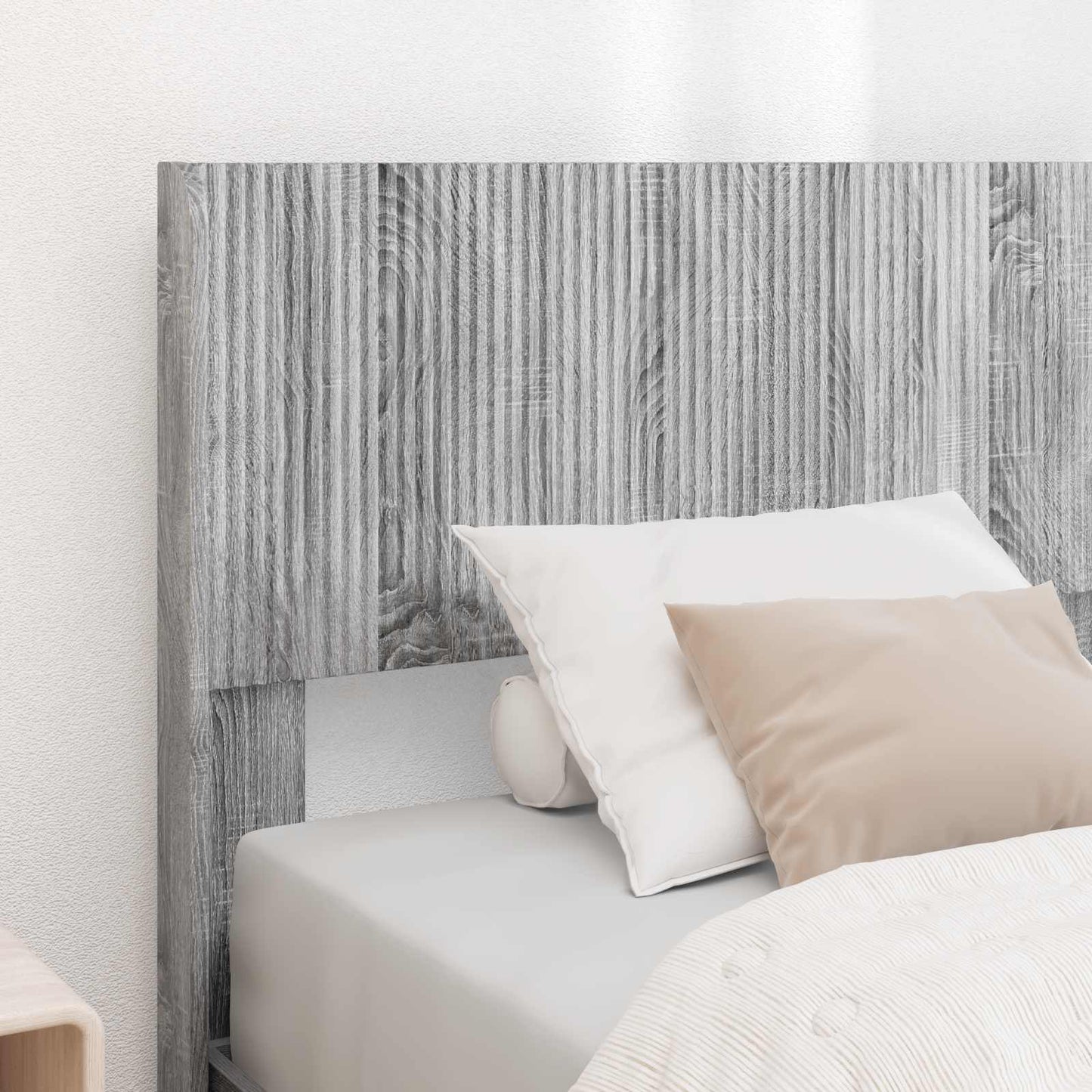 Bed Frame with Storage and Headboard Grey Sonoma 100 x 200 cm