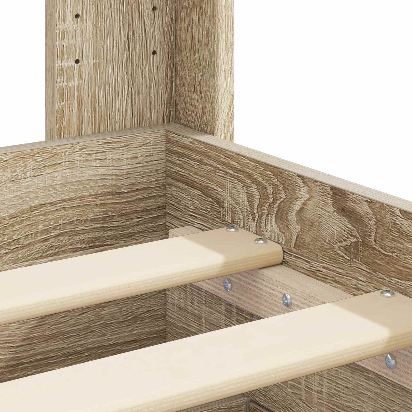 Bed Frame with Storage and Headboard Sonoma Oak 90 x 200 cm