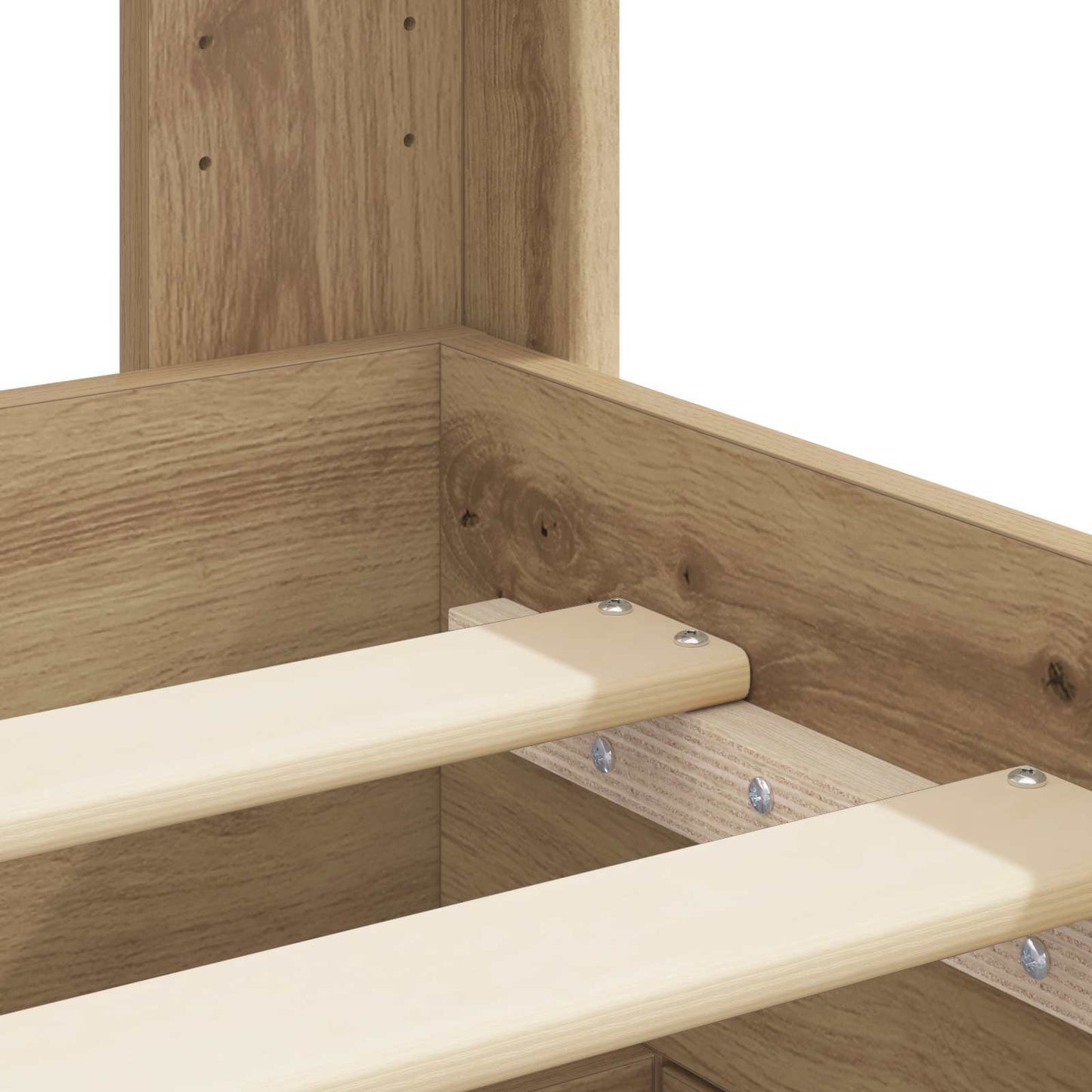 Bed Frame with Storage and Headboard Artisan Oak 90 x 200 cm