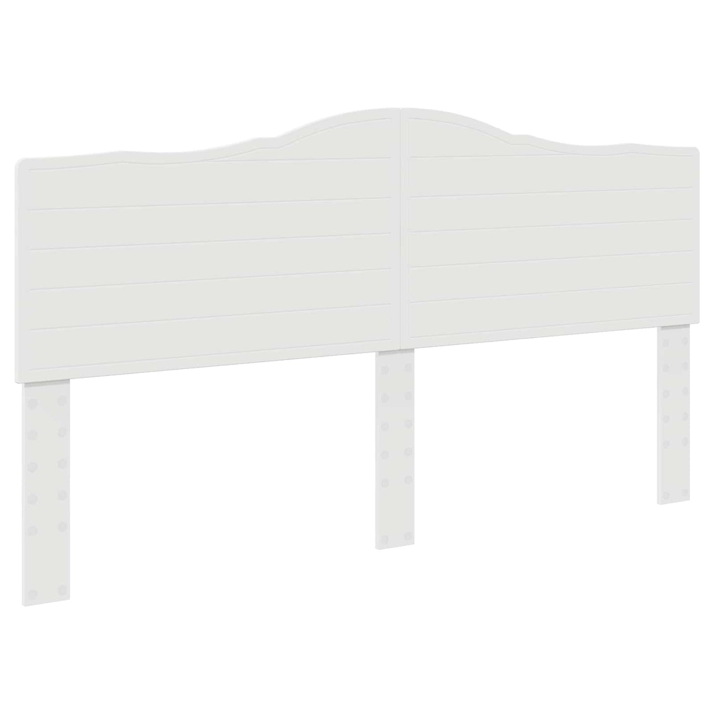 Bed Frame with Headboard White 180 x 200 cm Solid Pine Wood