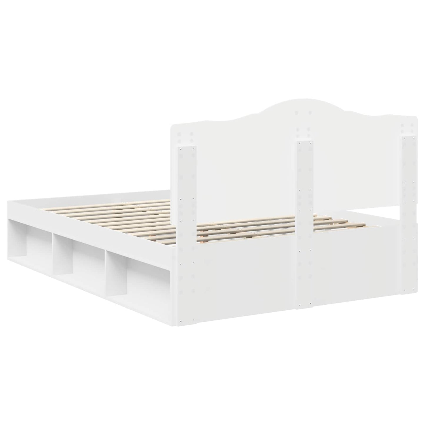 Bed Frame with Headboard White 160 x 200 cm Solid Pine Wood