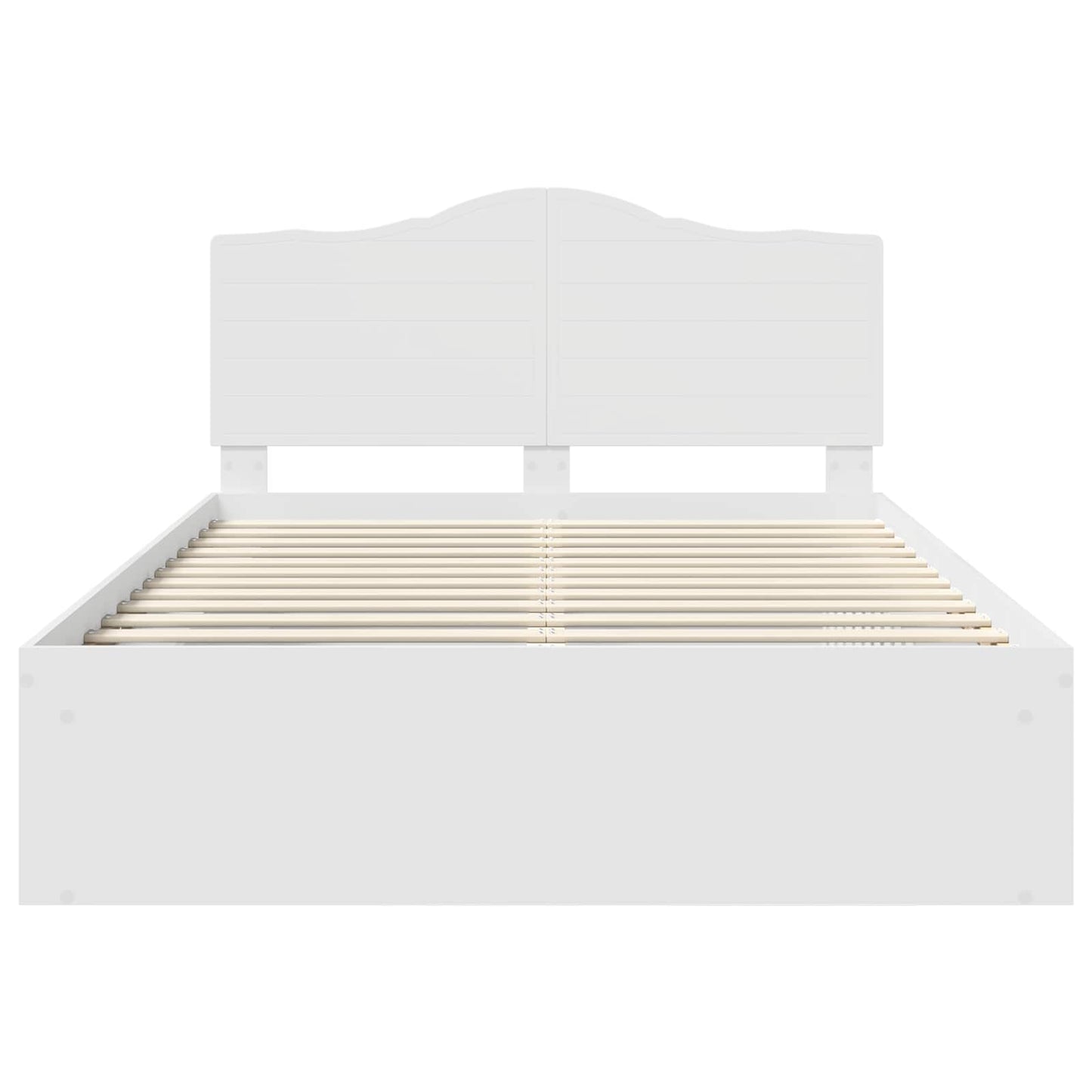 Bed Frame with Headboard White 160 x 200 cm Solid Pine Wood