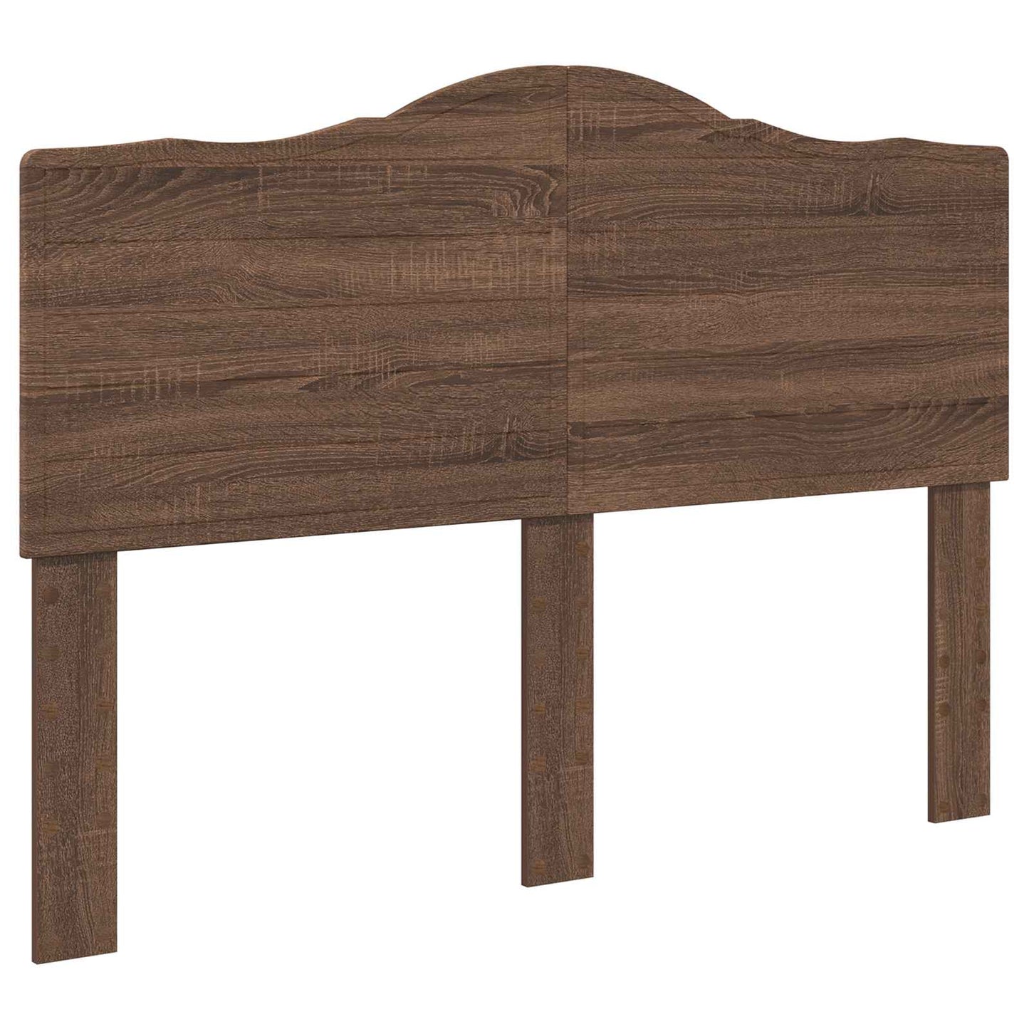 Bed Frame with Headboard Brown Oak 140 x 200 cm Solid Pine Wood
