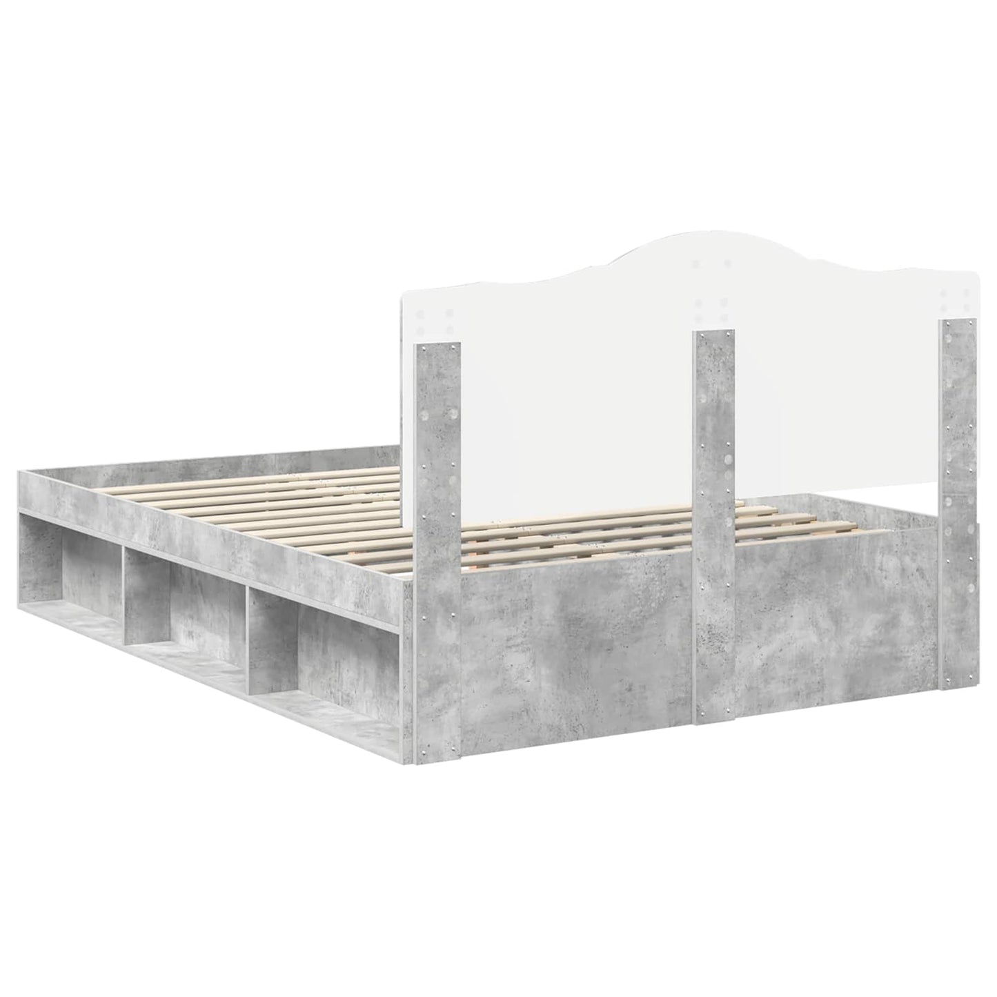 Bed Frame with Headboard Concerte 140 x 190 cm Solid Pine Wood
