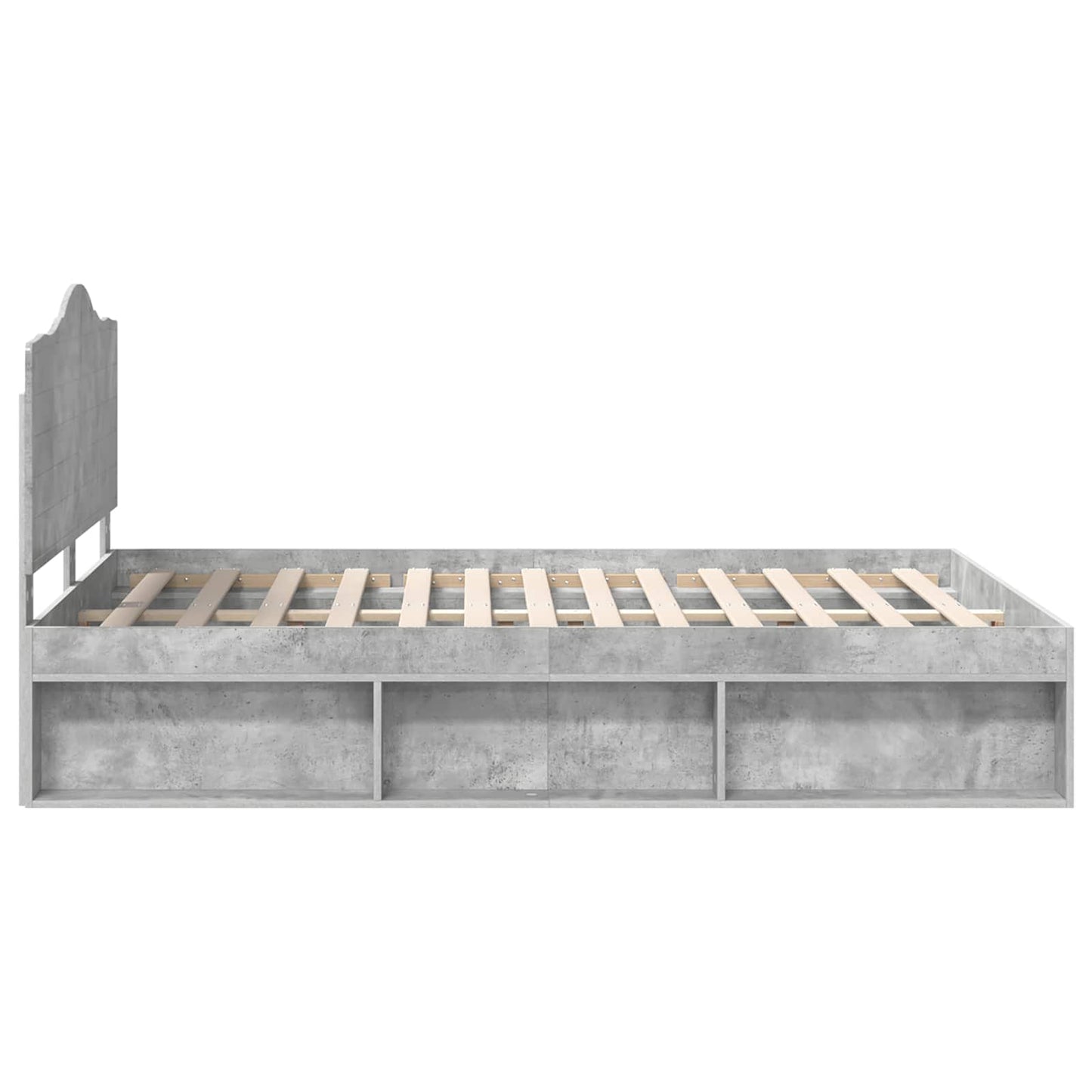 Bed Frame with Headboard Concerte 140 x 190 cm Solid Pine Wood