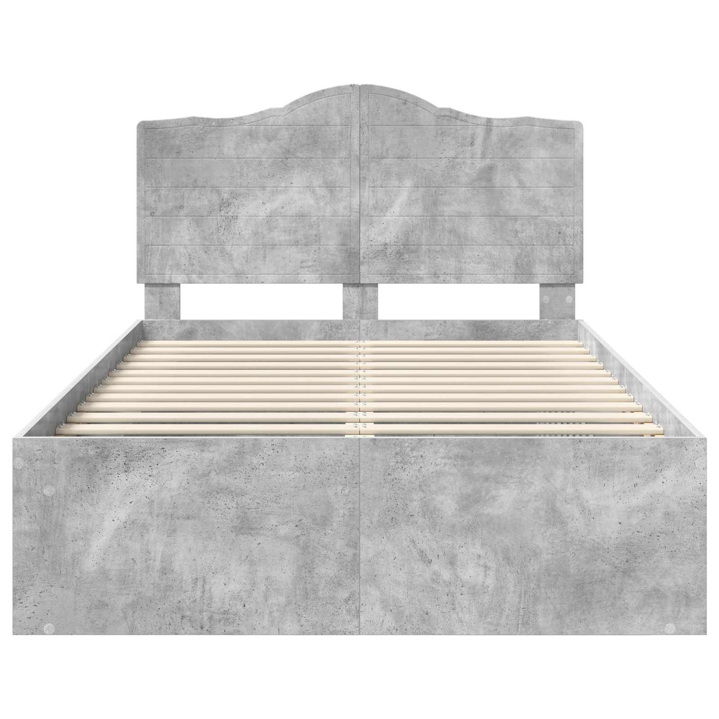 Bed Frame Concerte Grey 135 x 190 cm Solid Pine Wood