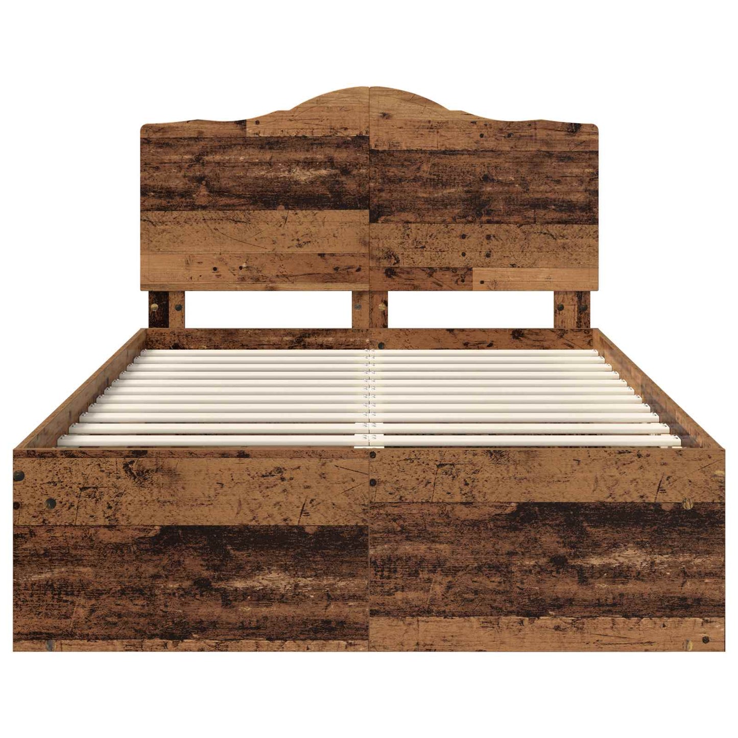 Bed Frame with Headboard Old Wood 120 x 200 cm Solid Pine Wood