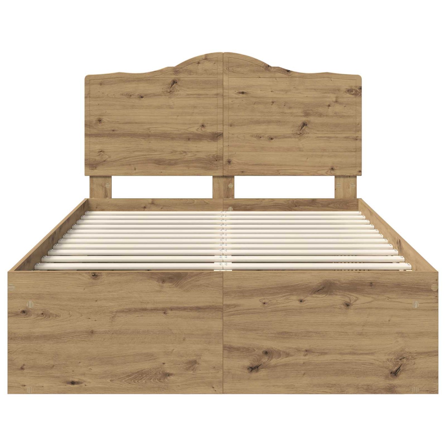 Bed Frame Artisian Oak 120 x 200 cm Solid Pine Wood