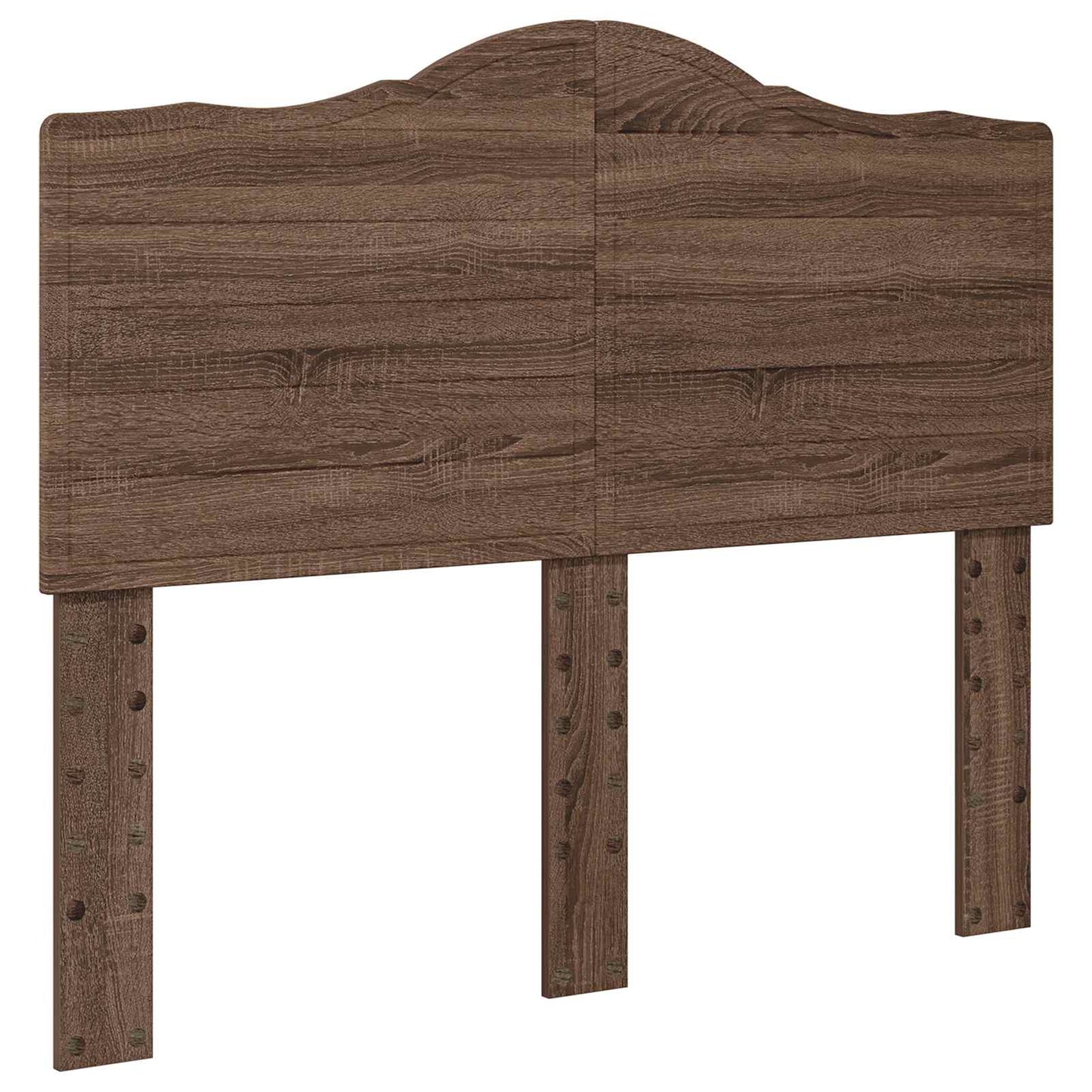 Bed Frame with Headboard Brown Oak 120 x 190 cm Solid Pine Wood