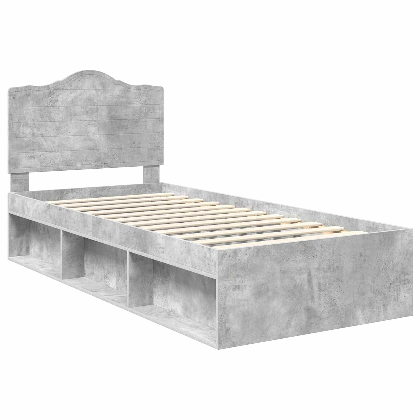 Bed Frame Concerte Grey 90 x 190 cm Solid Pine Wood