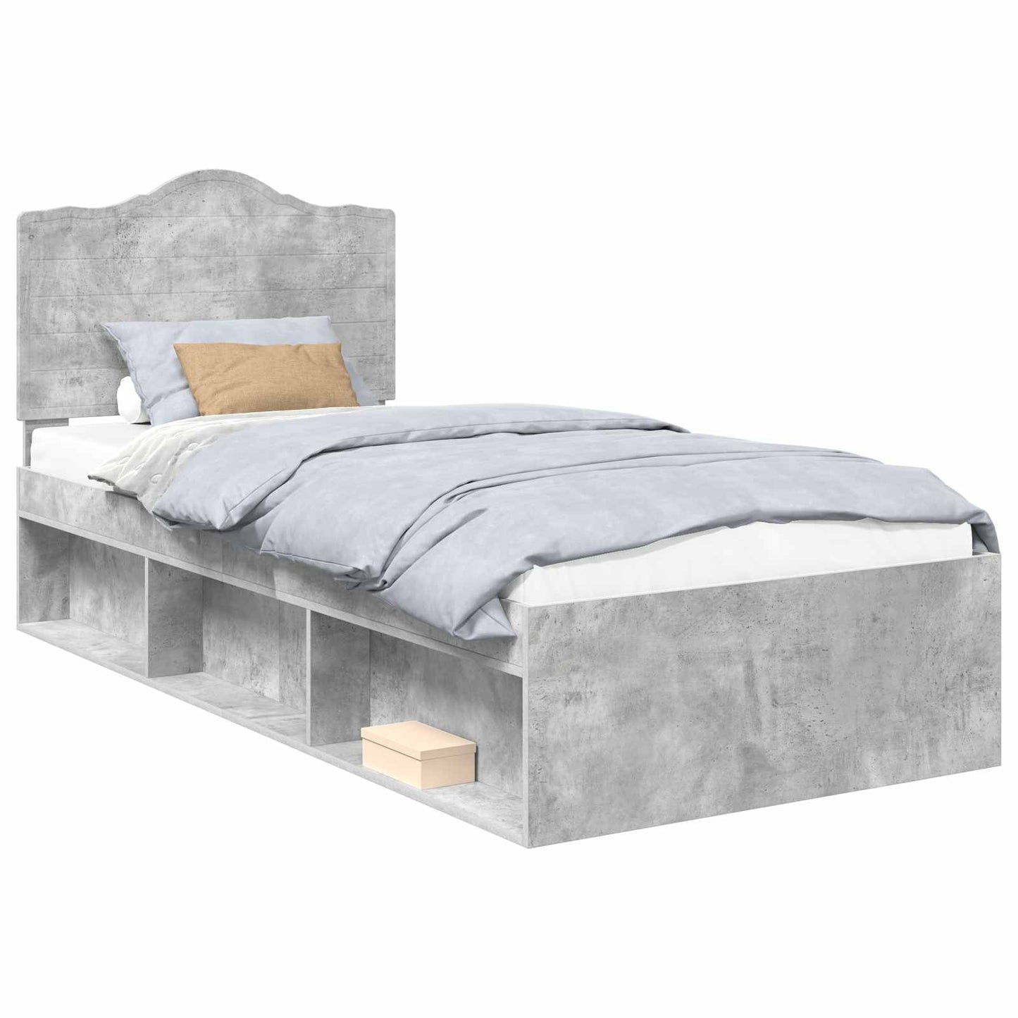 Bed Frame Concerte Grey 75 x 190 cm Solid Pine Wood