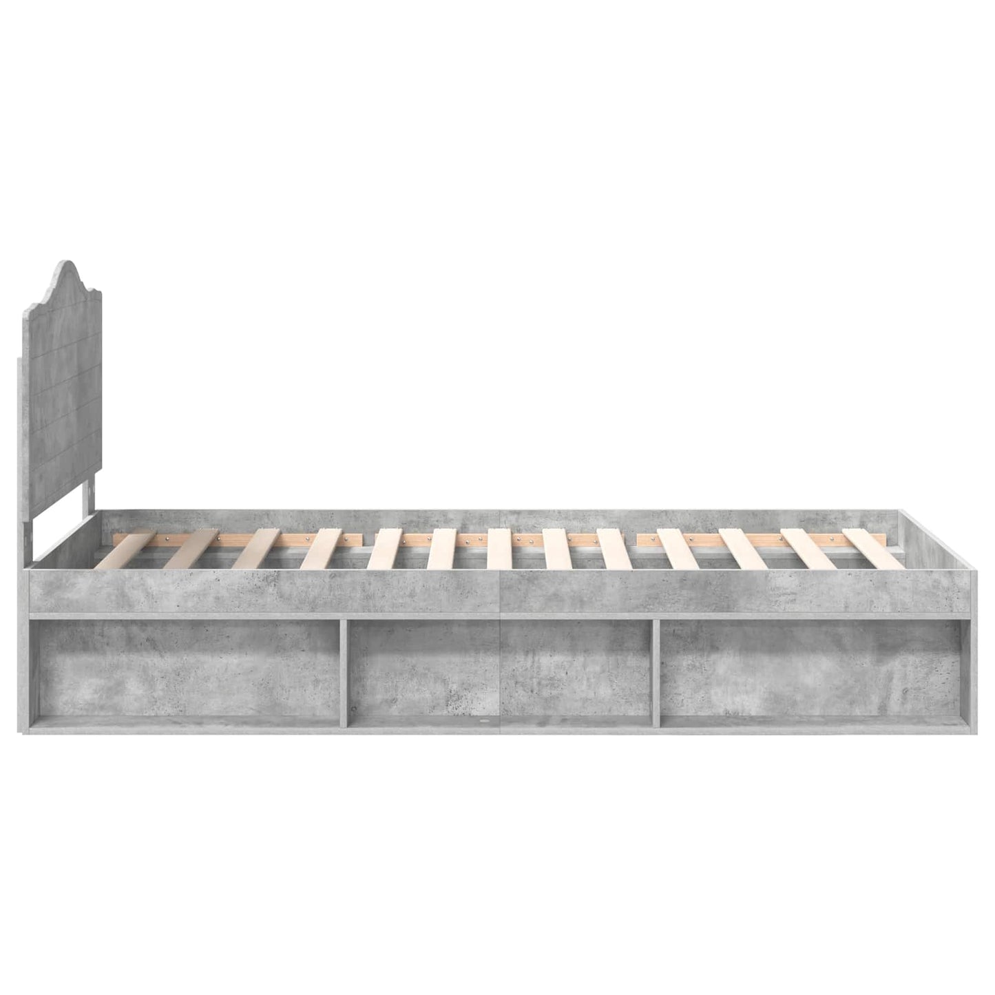 Bed Frame Concerte Grey 75 x 190 cm Solid Pine Wood