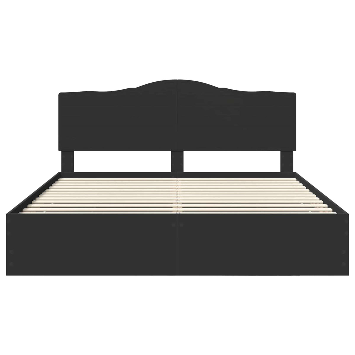 Bed Frame with Drawer Black 200 x 200 cm Engineer Wood