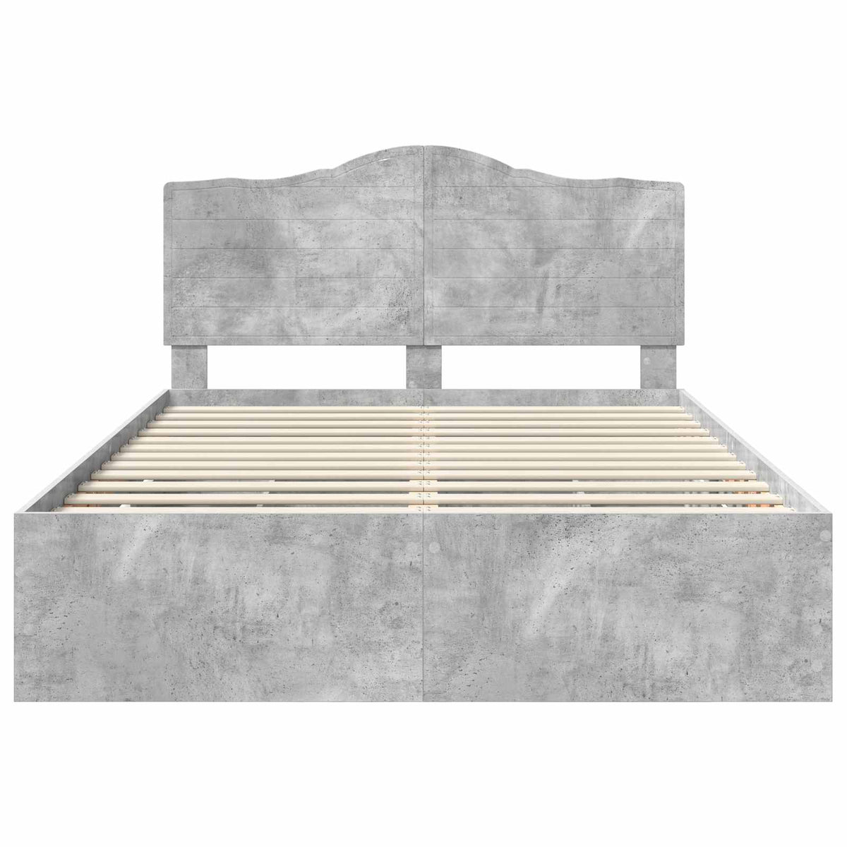 Bed Frame with Drawer Concrete Grey 160 x 200 cm Engineer Wood