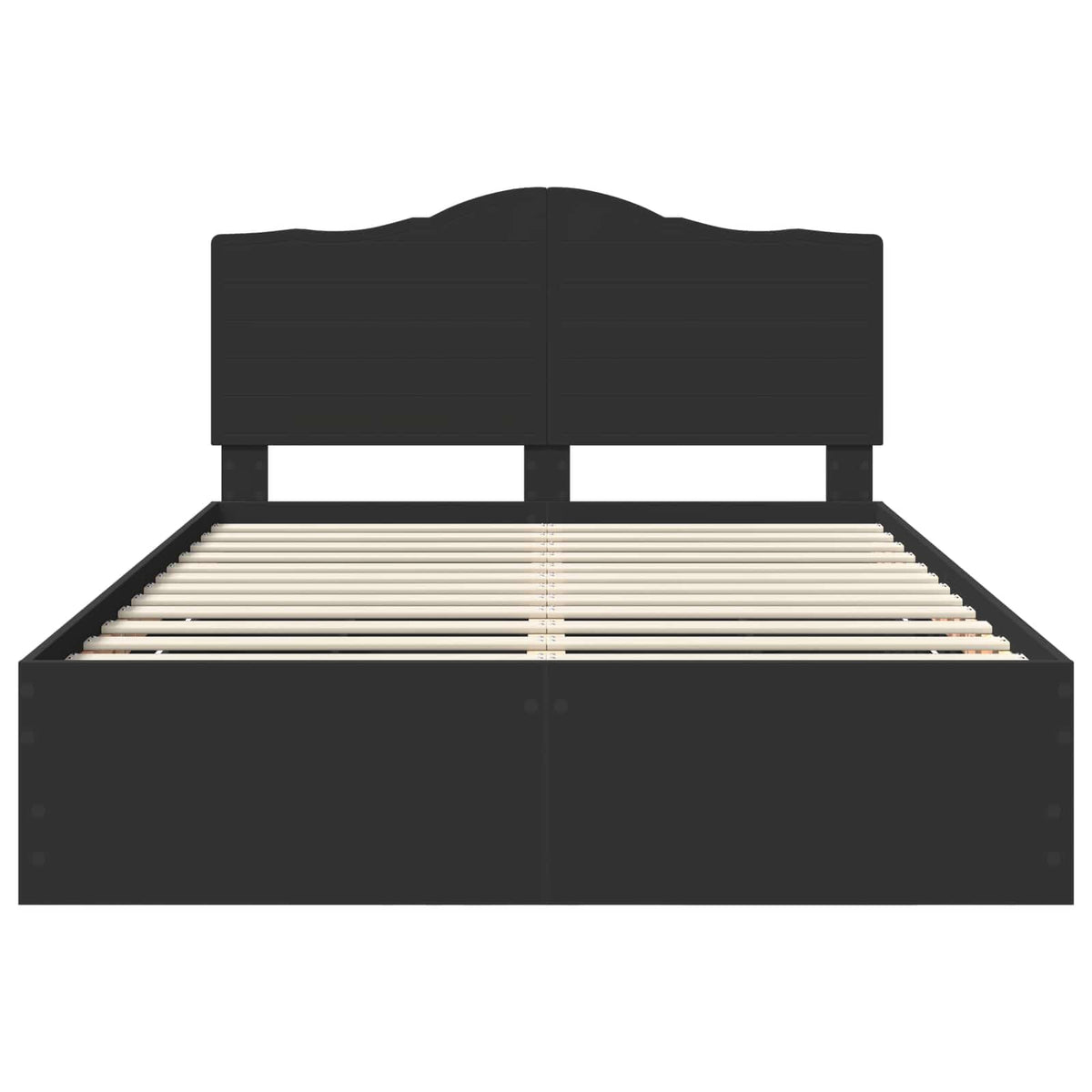 Bed Frame with Drawer Black 150 x 200 cm Engineer Wood