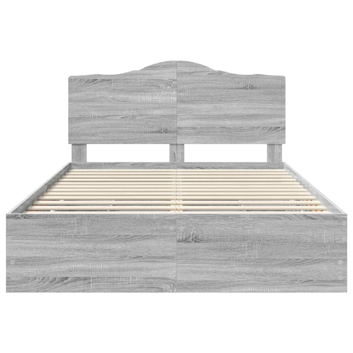 Bed Frame with Drawer Grey Sonoma 150 x 200 cm Engineer Wood