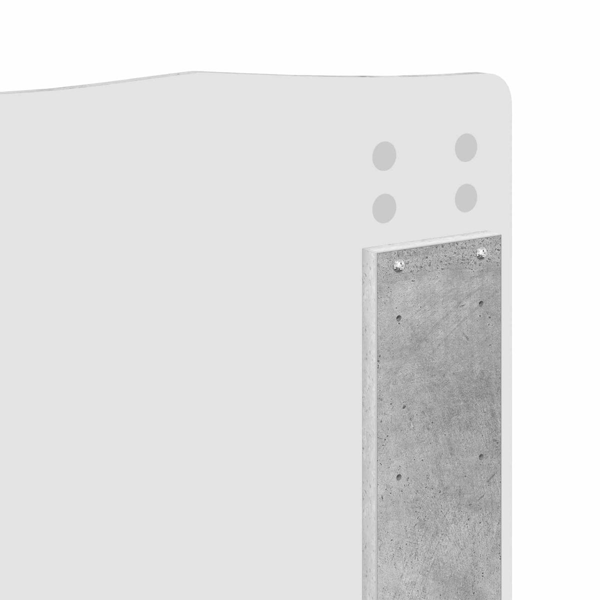 Bed Frame with Drawer Concrete Grey 140 x 190 cm Engineer Wood