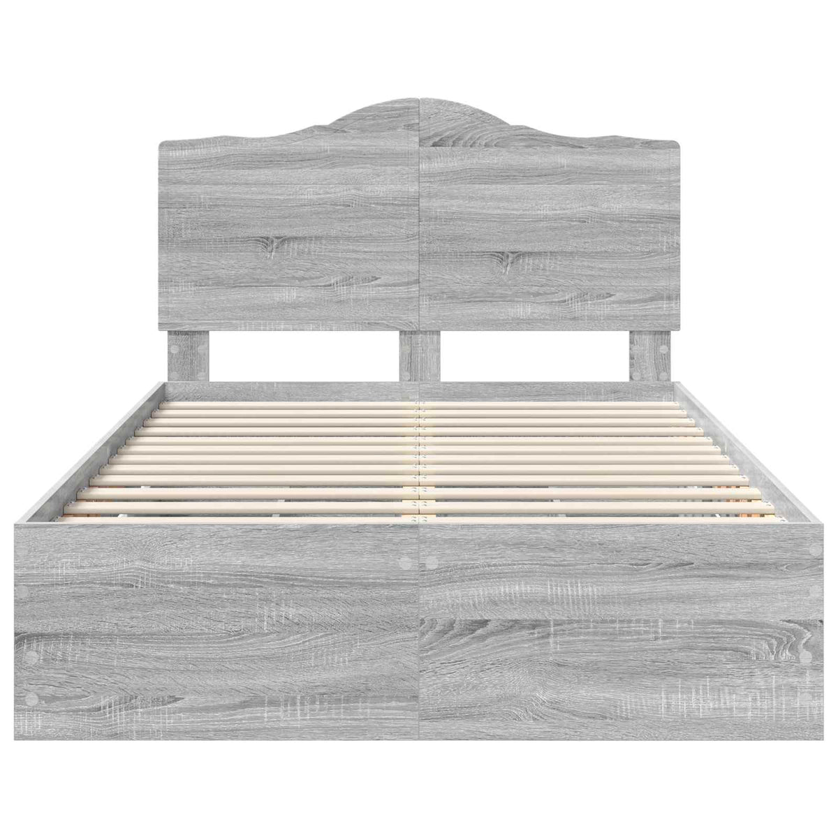 Bed Frame with Drawer Grey Sonoma 120 x 190 cm Engineer Wood