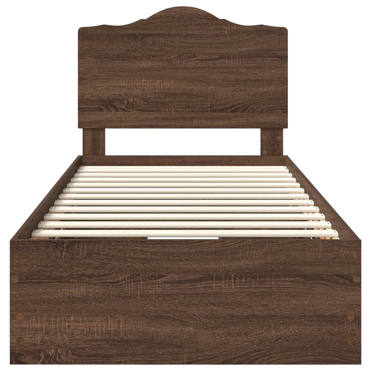 Bed Frame with Drawer Brown Oak 100 x 200 cm Engineer Wood