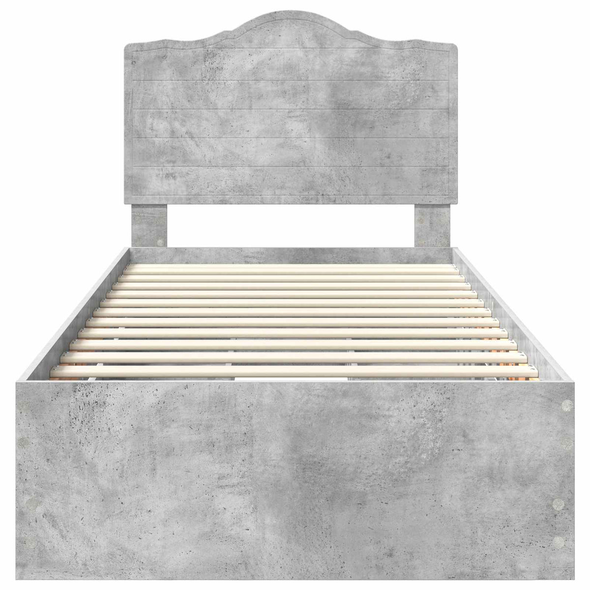 Bed Frame with Drawer Concrete Grey 90 x 200 cm Engineer Wood