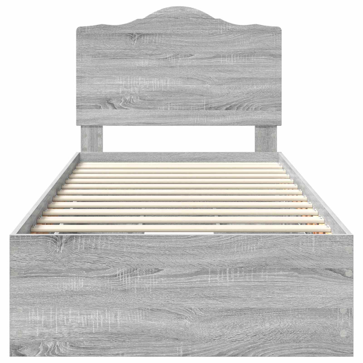 Bed Frame with Drawer Grey Sonoma 90 x 200 cm Engineer Wood