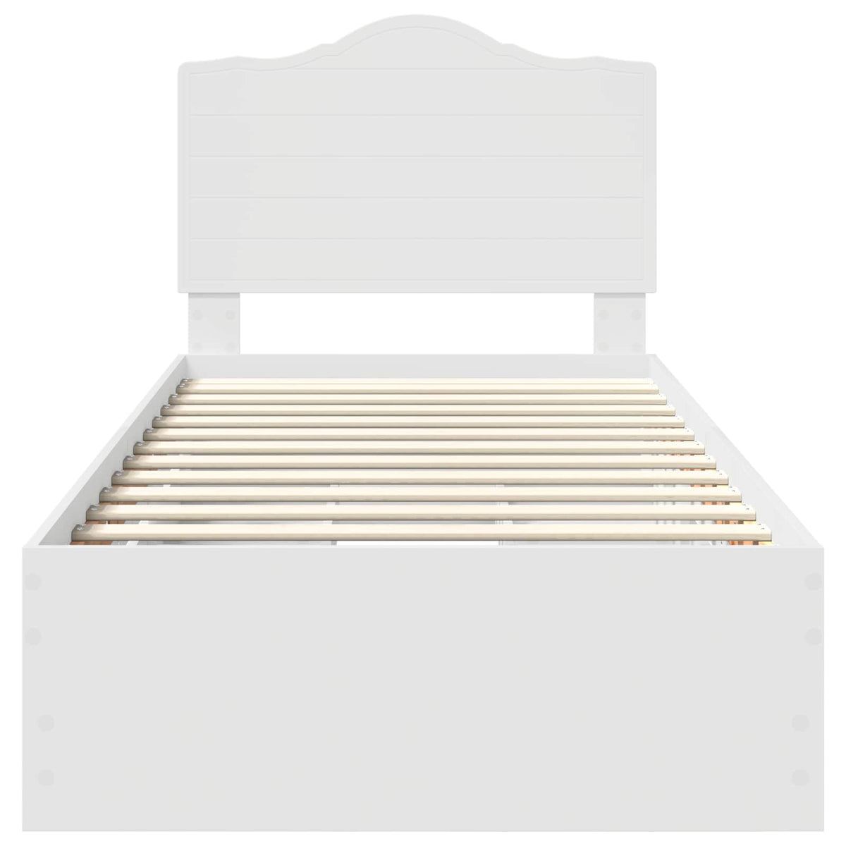 Bed Frame with Drawer White 75 x 190 cm Engineer Wood