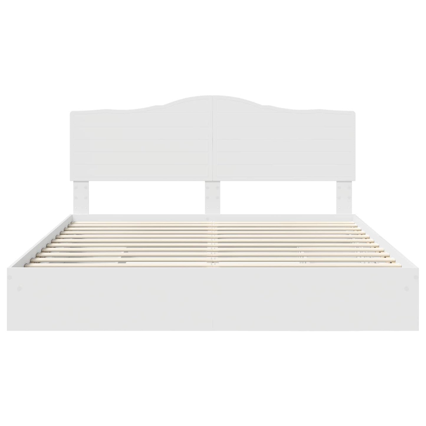 Storage Bed with Headboard White 180 x 200 cm Engineered Wood