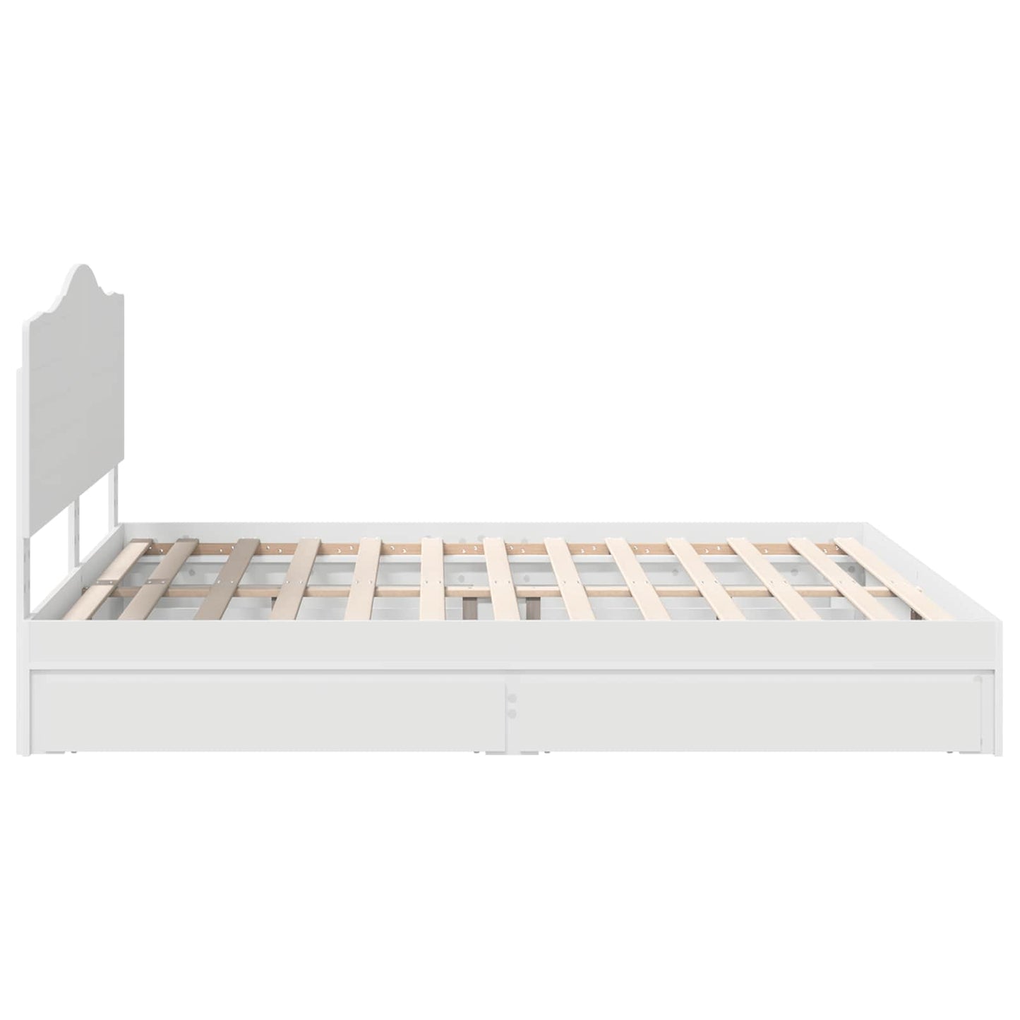 Storage Bed with Headboard White 180 x 200 cm Engineered Wood