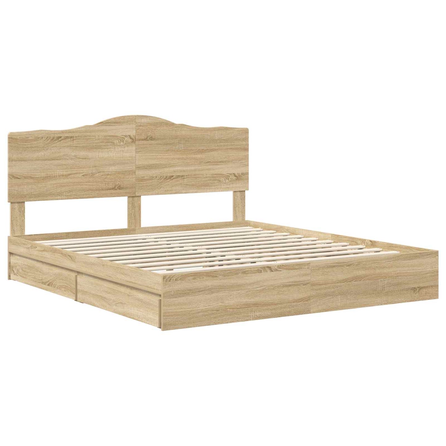 Storage Bed with Drawer Sonoma Oak 180 x 200 cm Engineered Wood