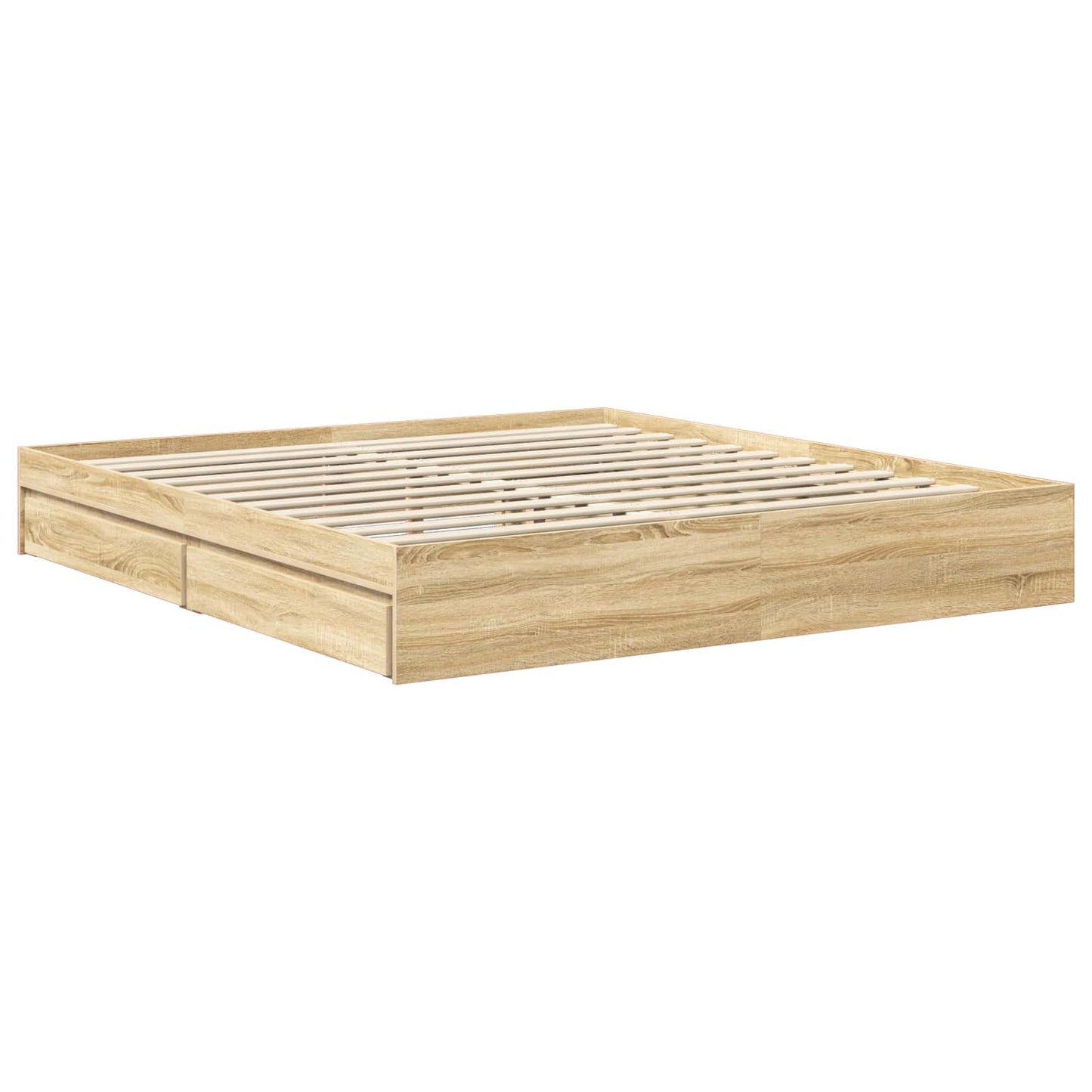 Storage Bed with Drawer Sonoma Oak 180 x 200 cm Engineered Wood