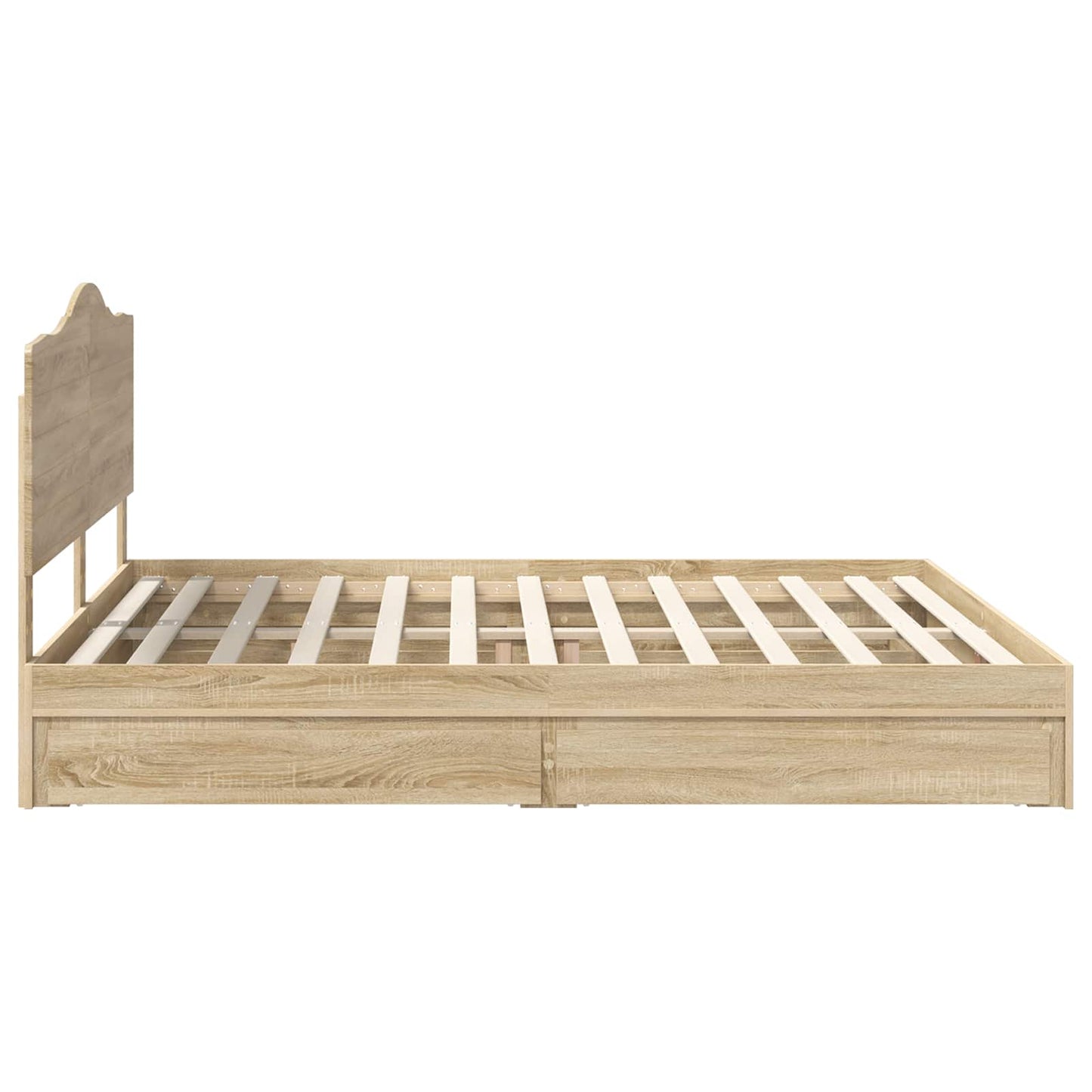 Storage Bed with Drawer Sonoma Oak 180 x 200 cm Engineered Wood