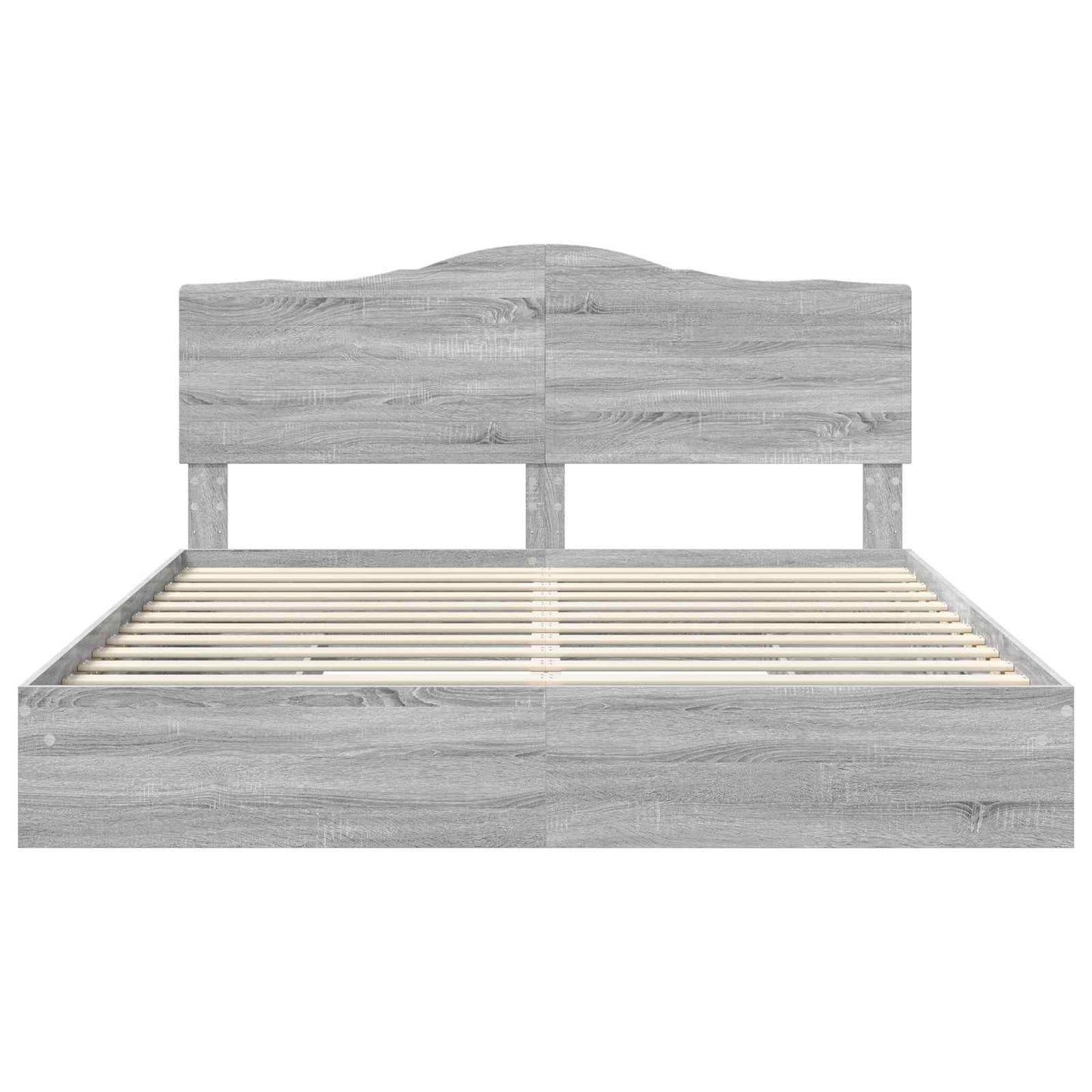 Storage Bed Grey Sonoma 180 x 200 cm Engineered Wood