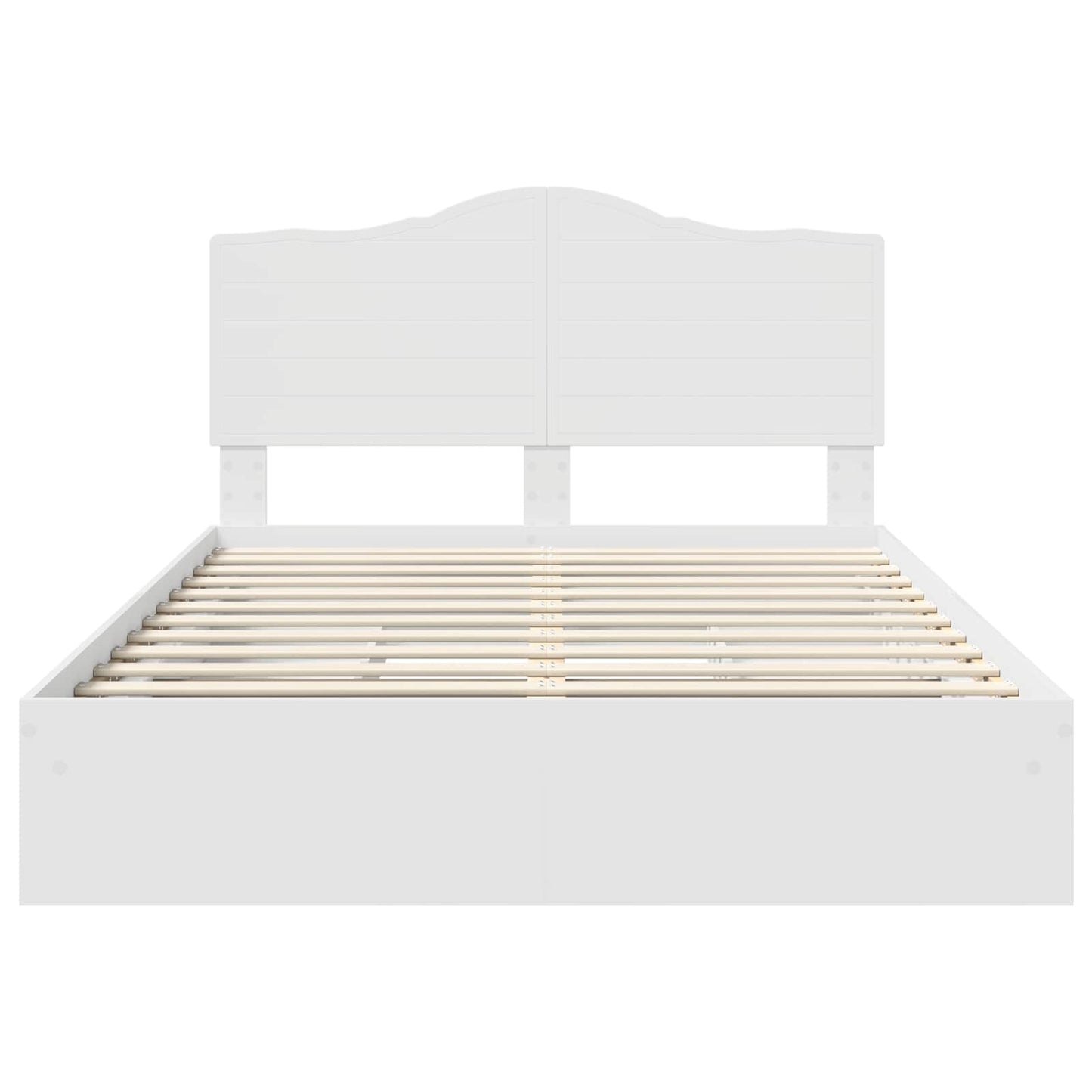 Storage Bed with Headboard White 160 x 200 cm Engineered Wood