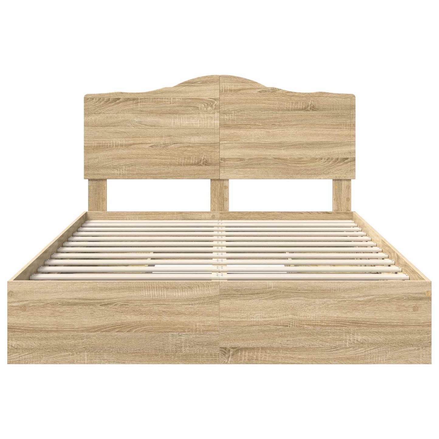 Storage Bed with Drawer Sonoma Oak 160 x 200 cm Engineered Wood