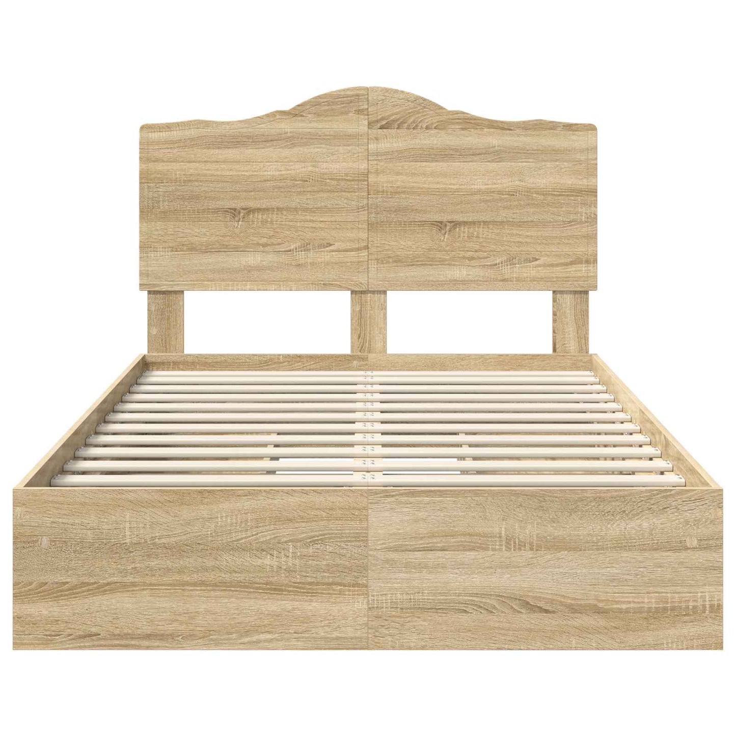 Storage Bed with Drawer Sonoma Oak 135 x 190 cm Engineered Wood