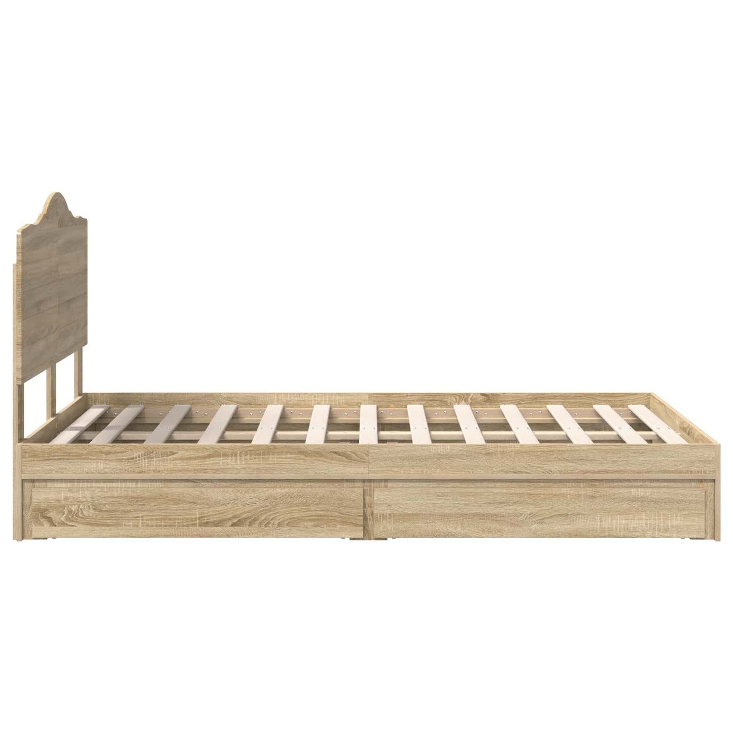Storage Bed with Drawer Sonoma Oak 120 x 200 cm Engineered Wood