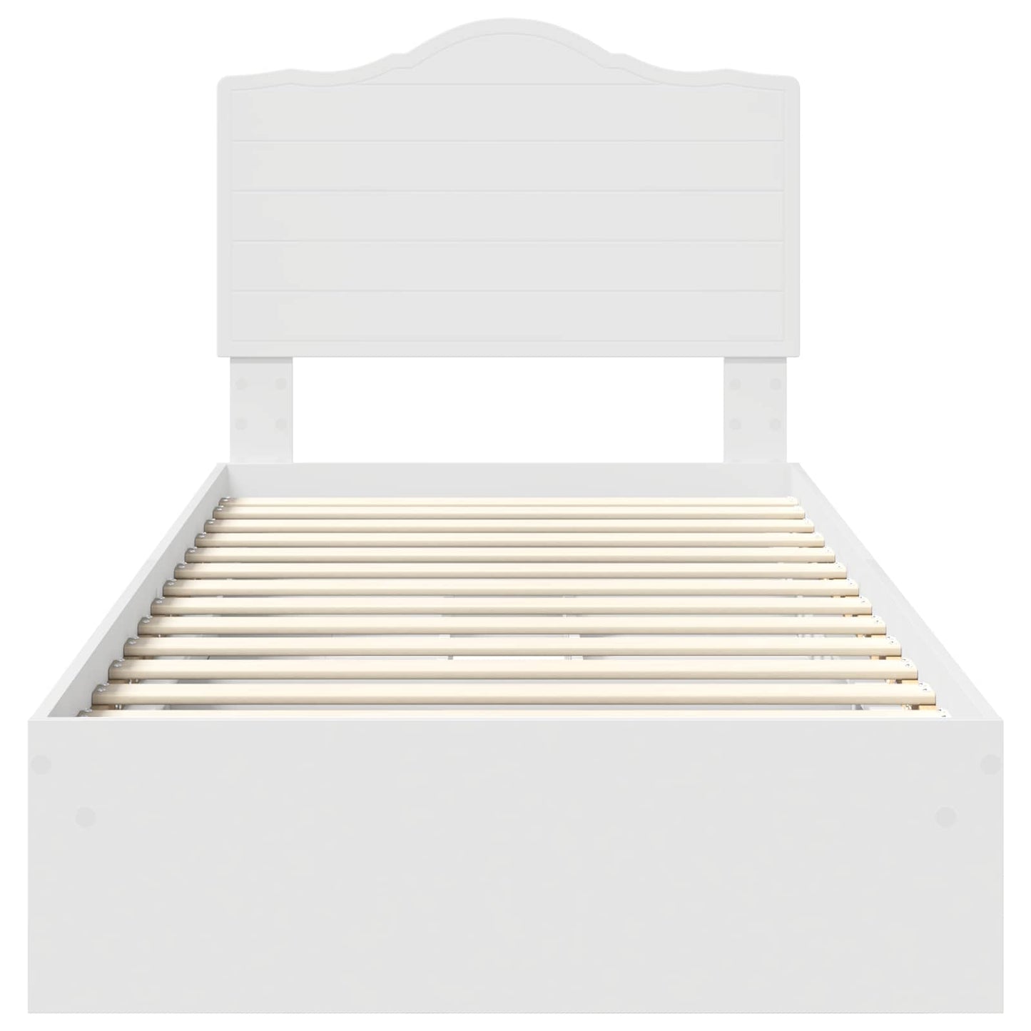 Storage Bed with Headboard White 90 x 200 cm Engineered Wood