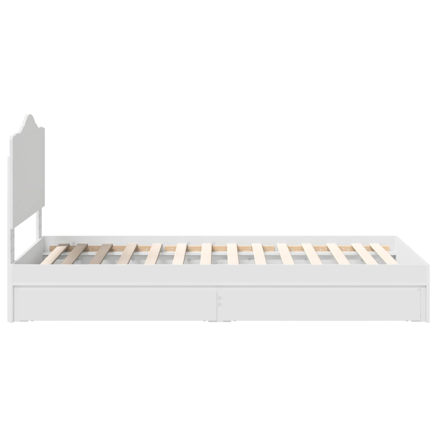 Storage Bed with Headboard White 90 x 200 cm Engineered Wood