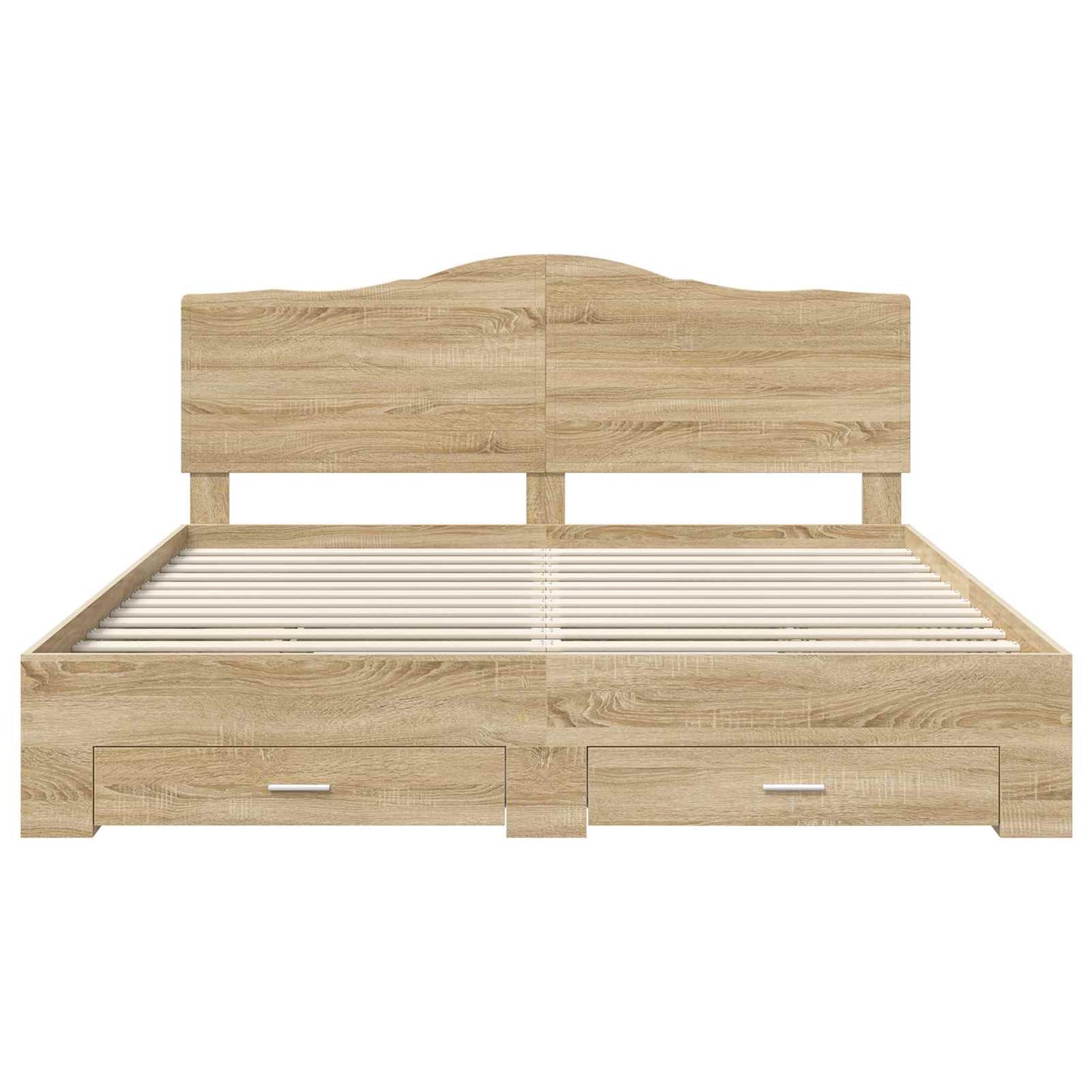 Bed Frame with Drawer Sonoma Oak 200 x 200 cm Engineered Wood