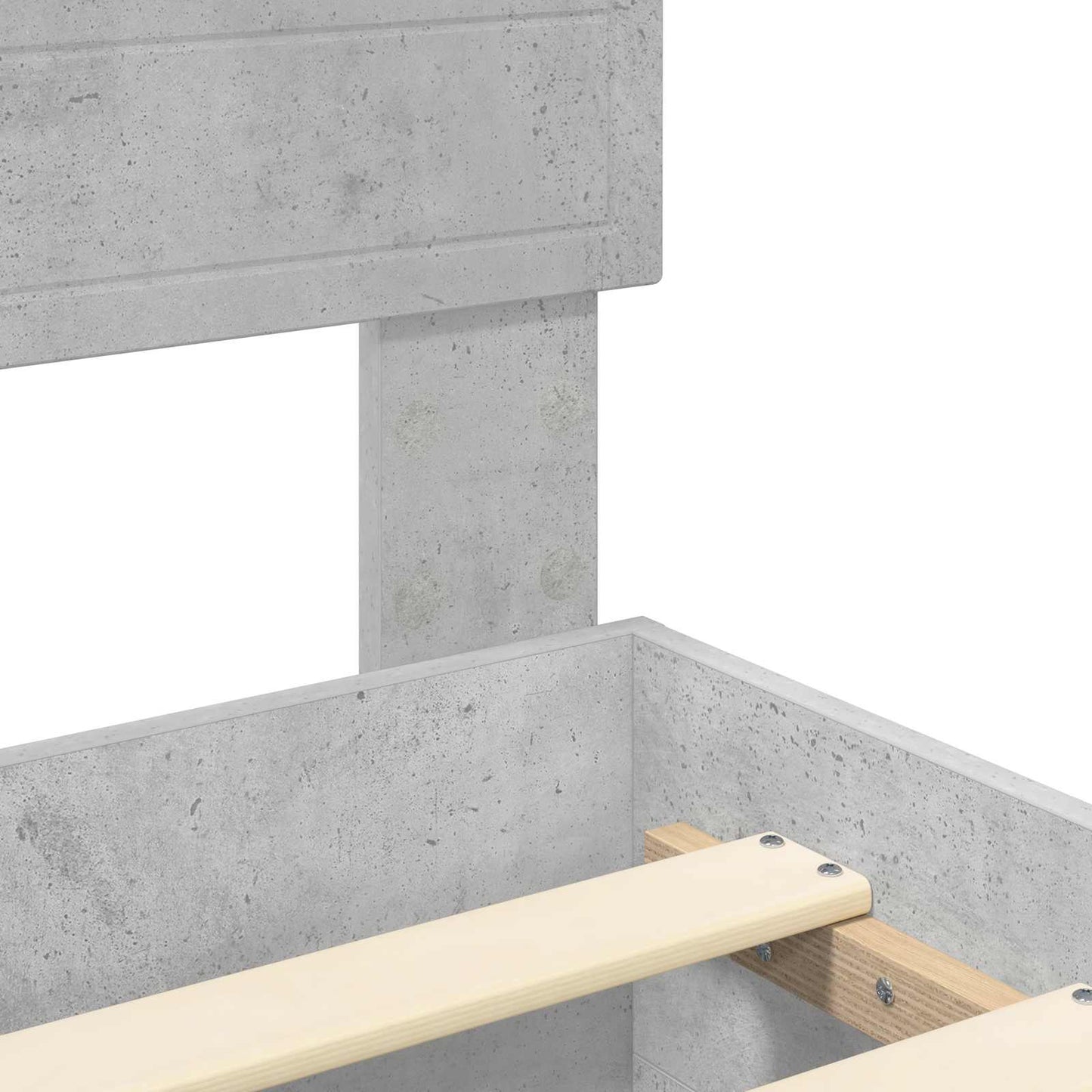 Bed Frame Concrete Grey 200 x 200 cm Engineered Wood