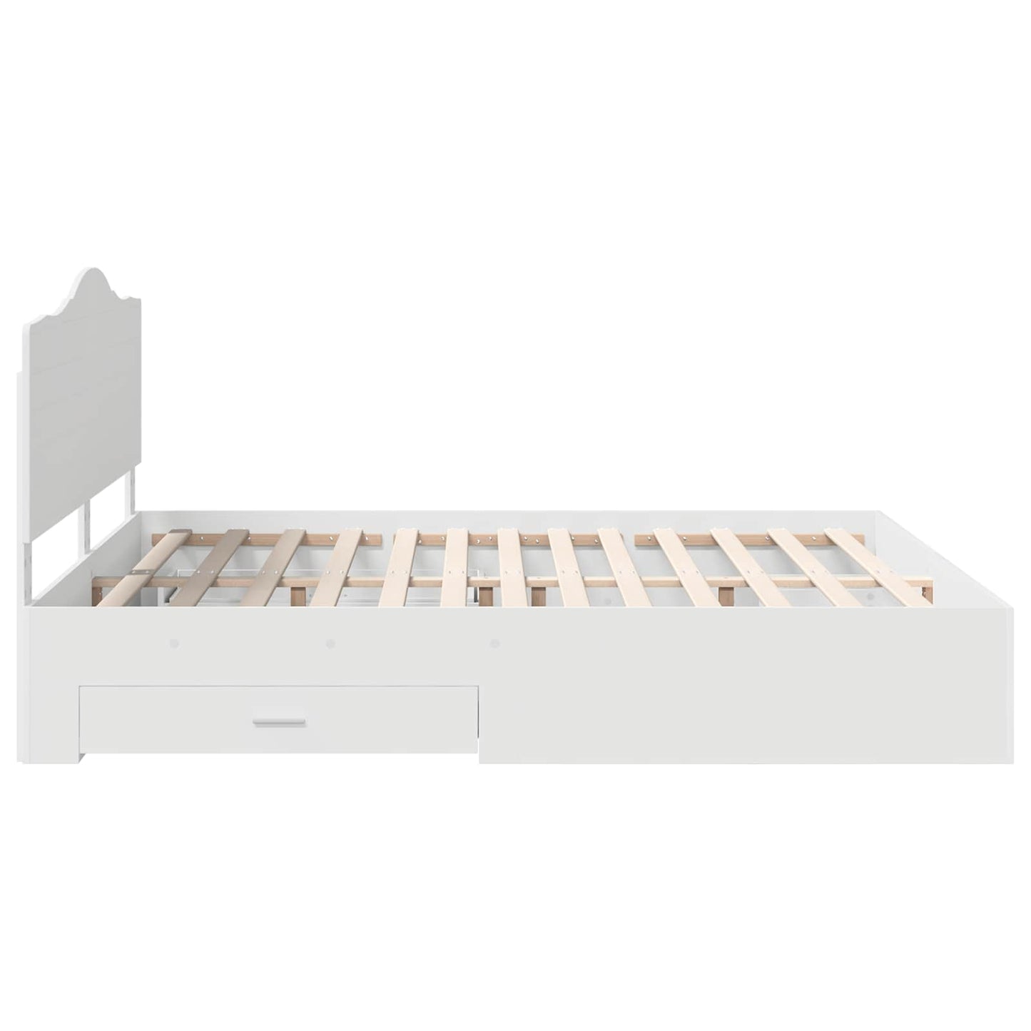 Bed Frame with Headboard White 180 x 200 cm Engineered Wood