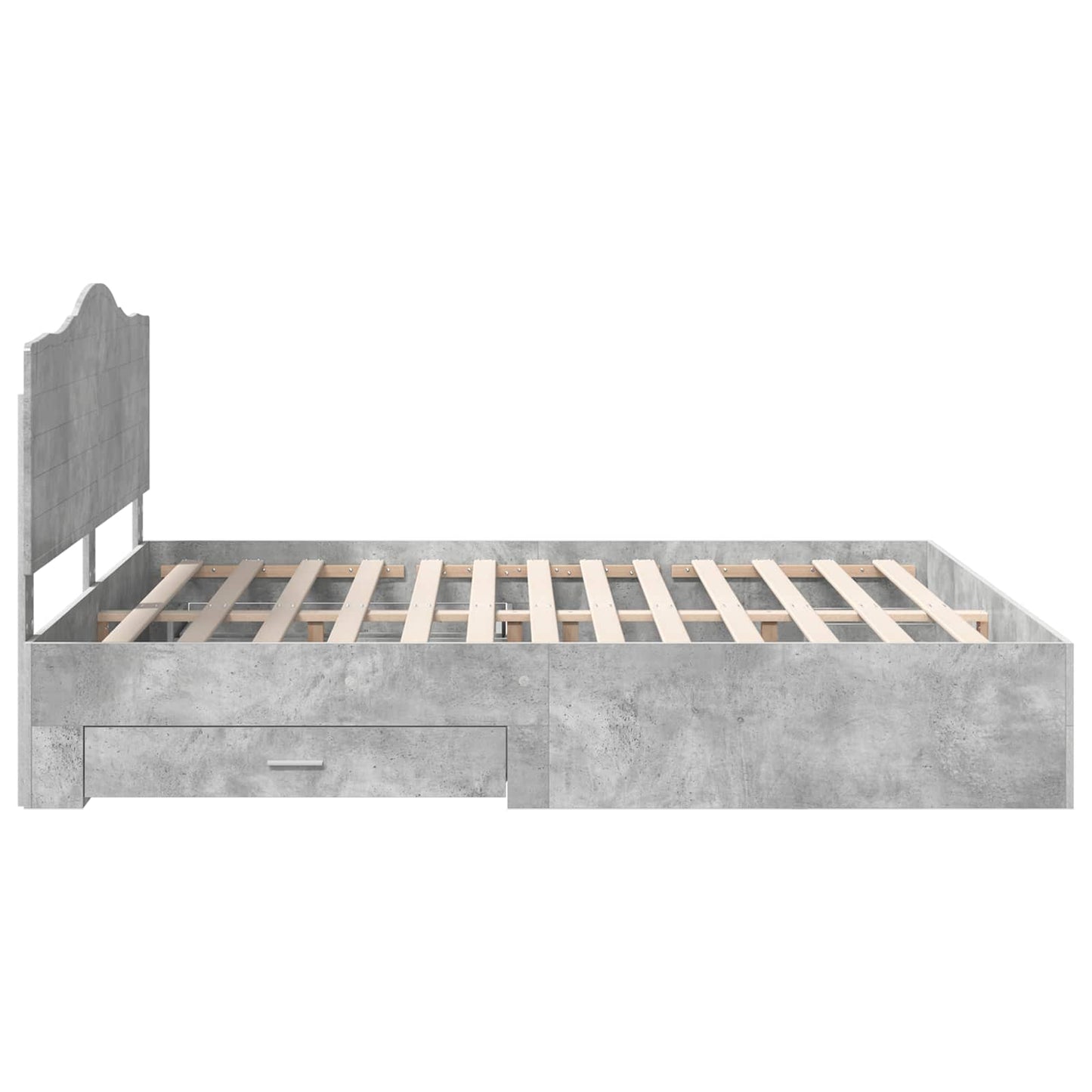 Bed Frame Concrete Grey 180 x 200 cm Engineered Wood