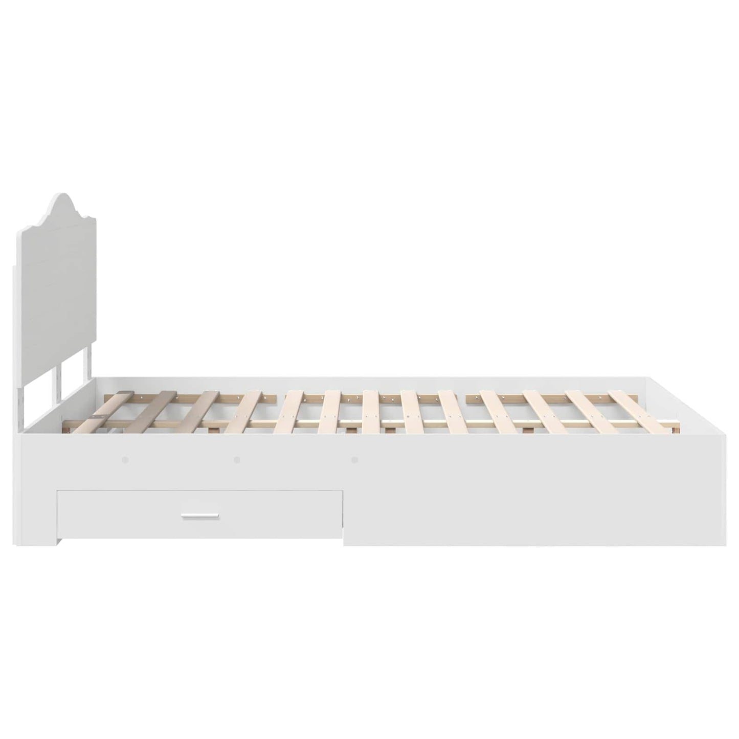 Bed Frame with Headboard White 140 x 190 cm Engineered Wood