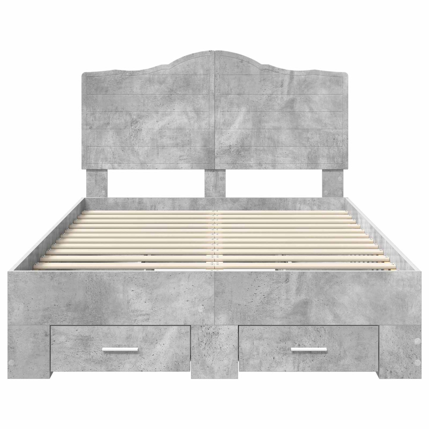 Bed Frame Concrete Grey 120 x 190 cm Engineered Wood