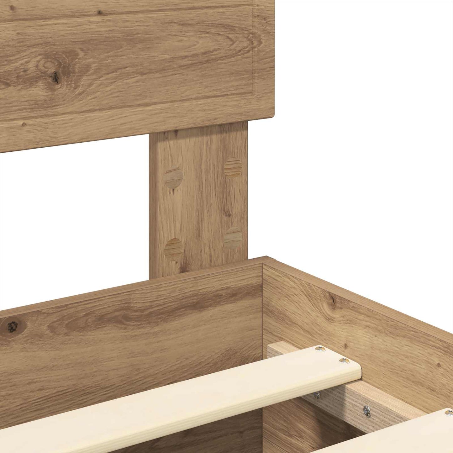 Bed Frame with Drawer Artisan Oak 120 x 190 cm Engineered Wood