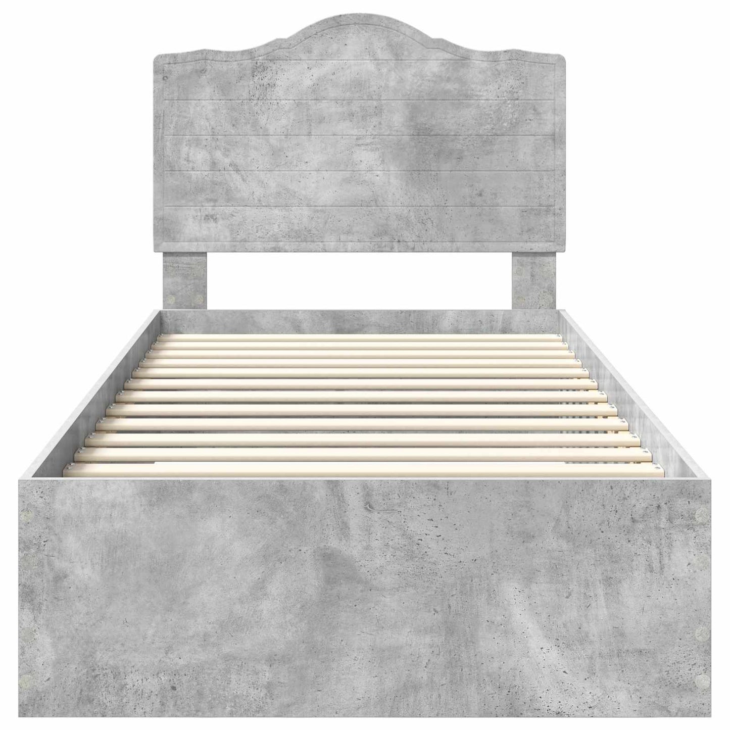 Bed Frame Concrete Grey 100 x 200 cm Engineered Wood