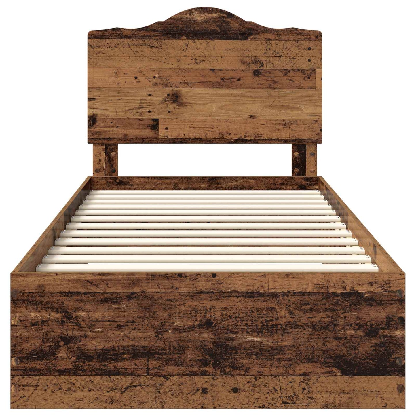 Bed Frame with Headboard Old Wood 90 x 200 cm Engineered Wood