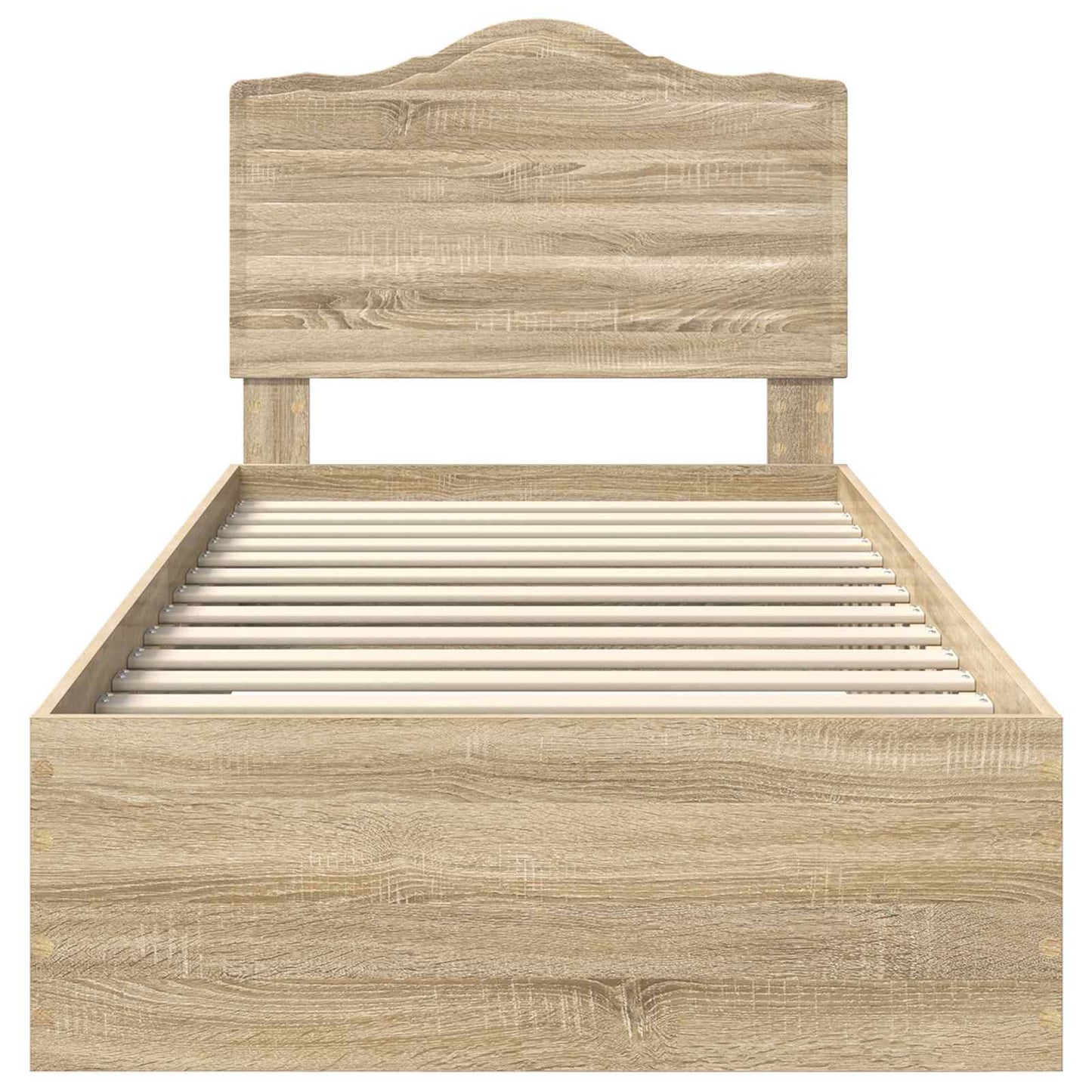 Bed Frame with Headboard Sonoma Oak 90 x 190 cm Engineered Wood
