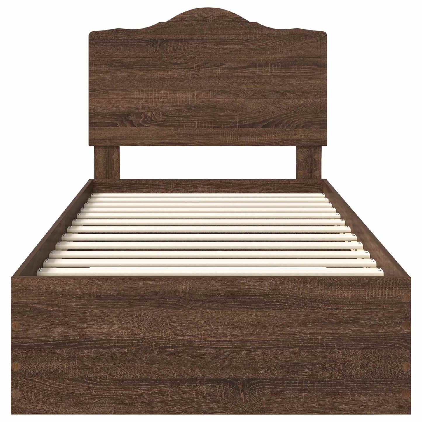 Bed Frame with Headboard Brown Oak 70 x 190 cm Engineered Wood